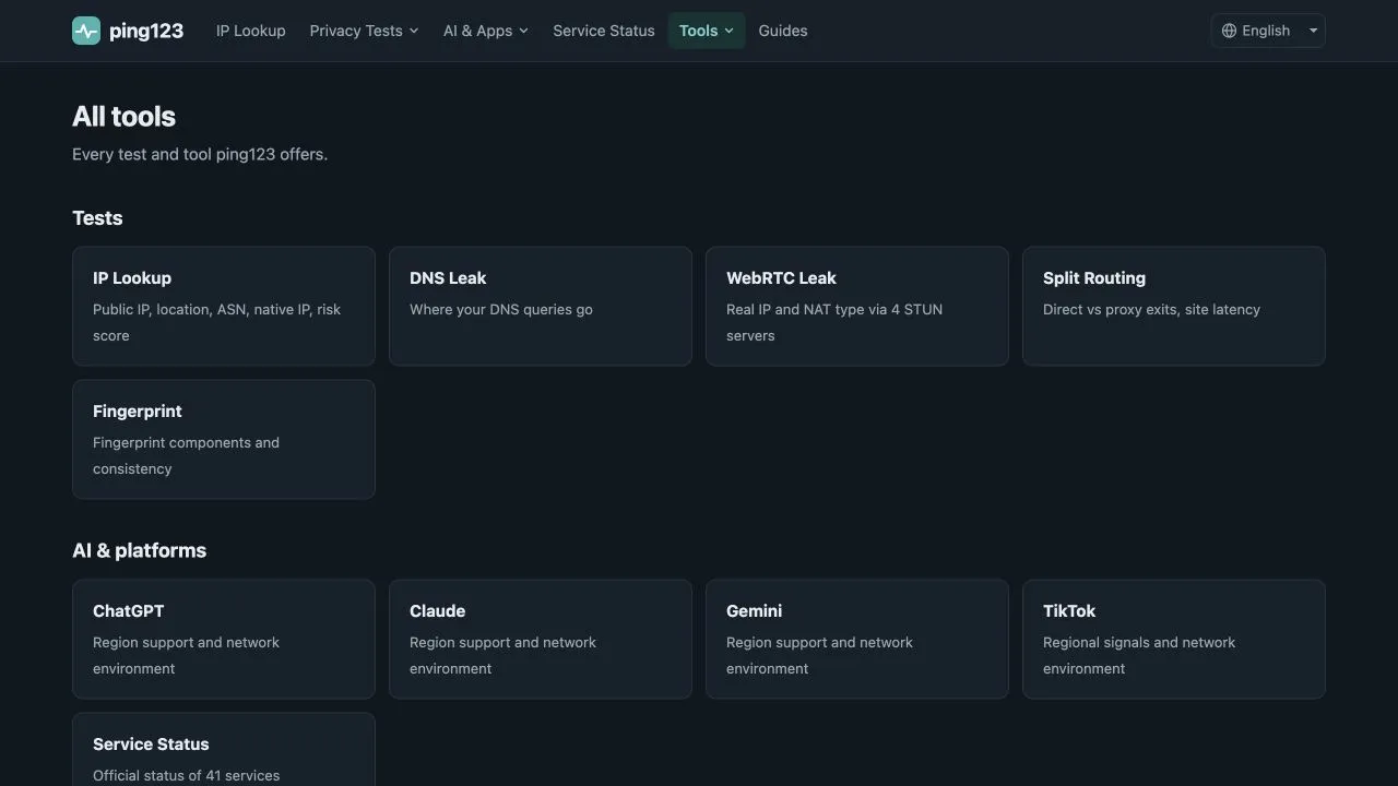 Ping123 screenshot 1