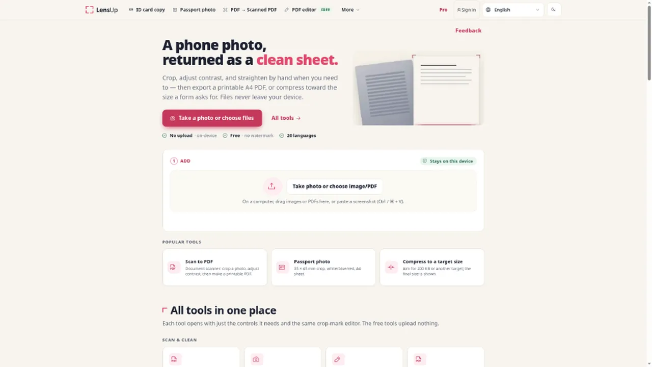 LensUp Scanner