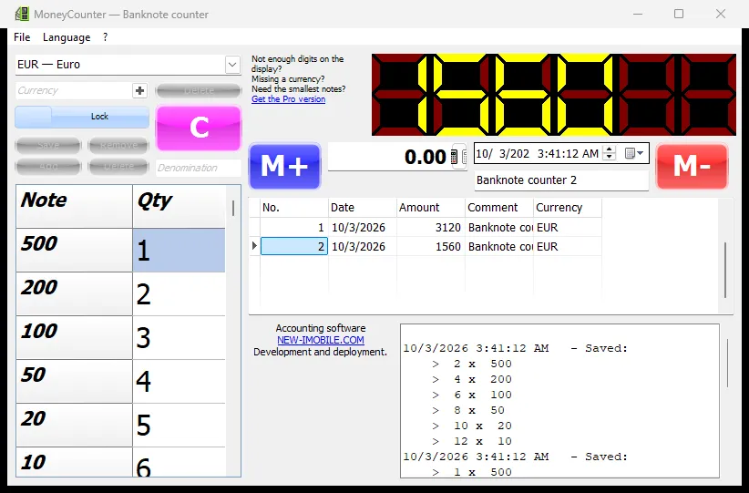 MoneyCounter screenshot 2