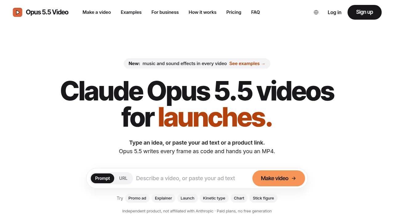 Opus 55 Video screenshot 1